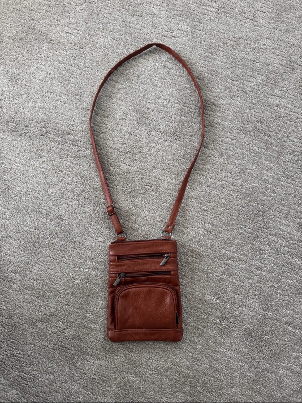 Everyday Brown Leather Crossbody Bag for Women